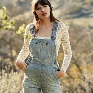 Doen Myrtle Overalls in Railroad Stripe - Size 28